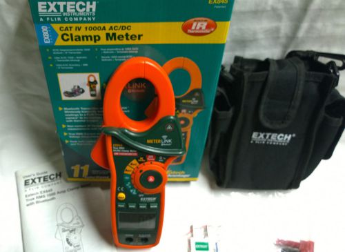 Extech EX845 1000A AC/DC True RMS Clamp/DMM with IR Thermometer and Bluetooth