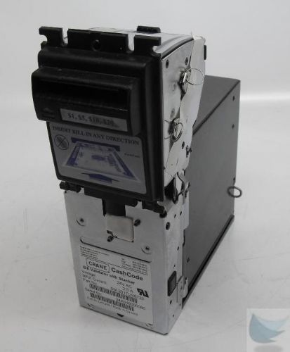 Cashcode sm-2017us8720 bill validator w stacker &amp; lockable cassette 1000 for sale