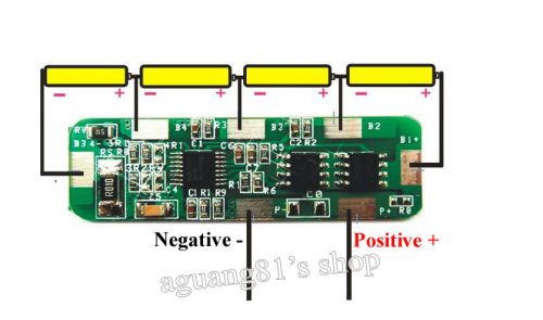 4A-5A PCB BMS Protection Board for 4 Packs 18650 Li-ion lithium Battery Cell 4S