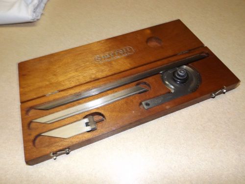 L.S. Starrett Universal Protractor No. 359 U.S.A Vintage with Wooden Case