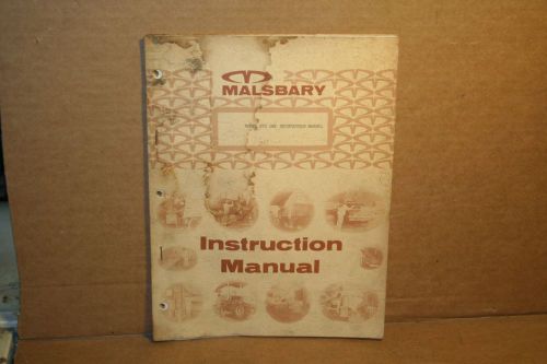 Instruction Manual, Malbary Model 250 Steam Cleaner