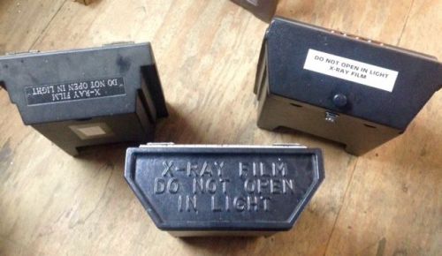 Black, light-safe X-ray film bins