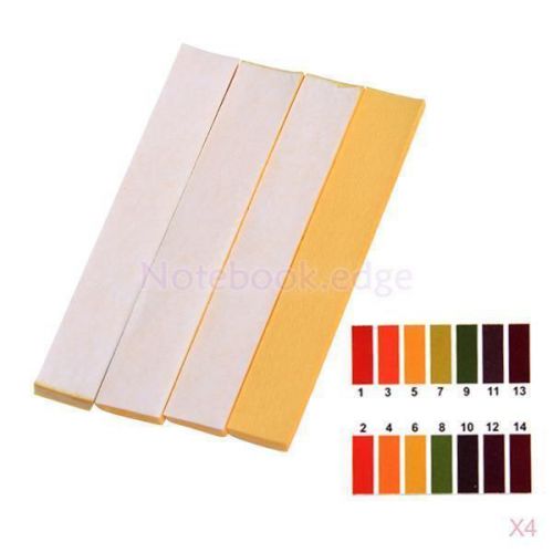 4x pack of 80 strips ph 1-14 universal indicator test papers high quality for sale