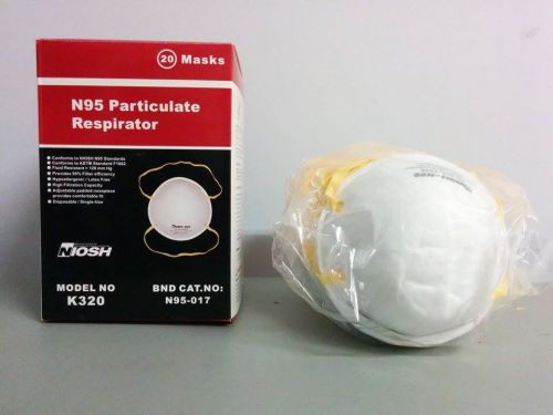 Niosh N95 Particulate Respirator Approved 20 Pk Mouth Face Mask