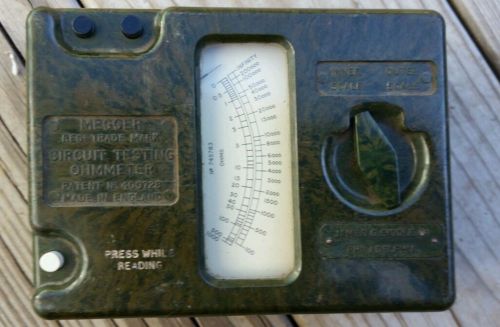 Megger vintage Circuit testing ohmmeter James G. Biddle no. 745783