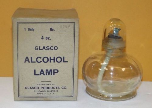 Vintage Glasco Alcohol Lamp, glass, 4oz.with original box