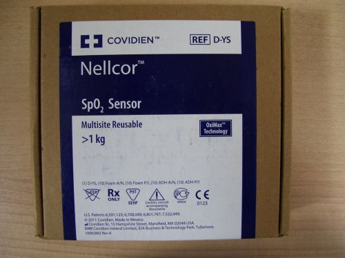 ! Covidien Nellcor D-YS Oximax Sp02 Sensor, Multisite Reusable SEALED NIB!