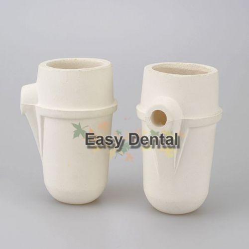 2 pcs new dental lab silica quartz zirconia centrifugal casting crucibles for sale