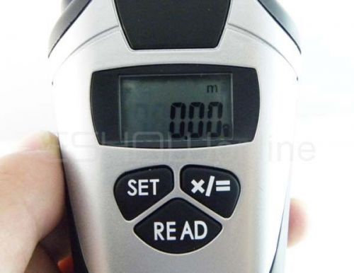 New handheld lcd ultrasonic laser pointer distance meter measure for sale