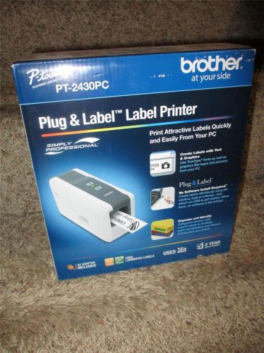 Brother p-touch pt-2430pc pc usb connectable thermal label maker *new* for sale