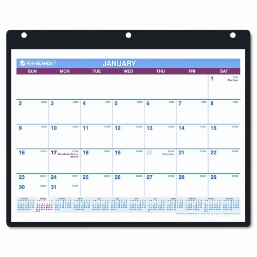 Monthly Desk Pad/Wall/Ring Binder Calendar, 3-Hole Punched, 11 x 8-1/4, 2013