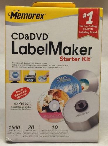 Memorex label maker starter kit design great looking cd &amp; dvd&#039;s fast free ship for sale