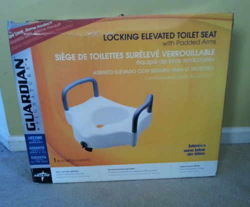 Guardian Signature Locking Elevated Toilet Seat with Arms - 5&#034; H - 300 lb New