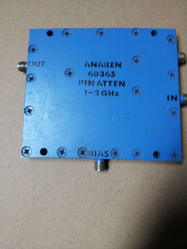 Anaren P/N 60635, RF Pin Attenuator, SMA.