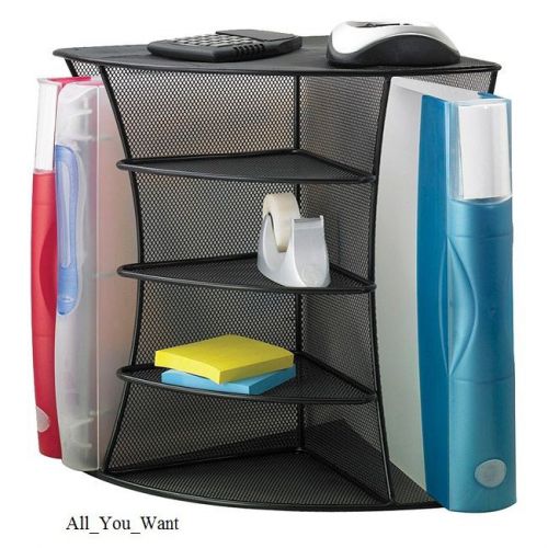 Mesh desk corner organizer desk accessory office file folders sorter for sale