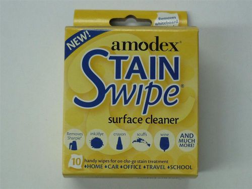 Amodex Stain Wipes Surface Cleaner for ink dye crayon scuffs wine grease oil etc
