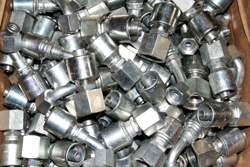 Brand new gates mixed assorted hydraulic hose megacrimp fittings lot (qty 150) for sale