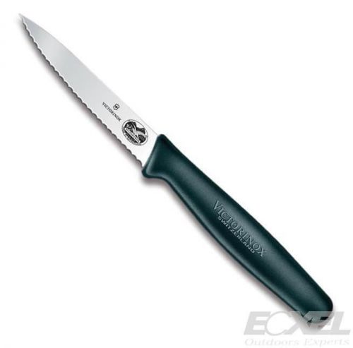 Victorinox #40602 wavy edge paring 31/4&#034; knife w/ black nylon handle for sale