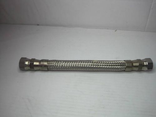 8166 Stainless Steel Braided -08 Hydraulic Hose 9 5/8&#034; Length FREE Ship Cont USA
