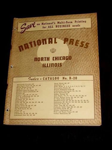 1950&#039;S NATIONAL PRESS CHICAGO IL CATALOG BUS LETTERHEADS CARDS INVOICES BICYCLE