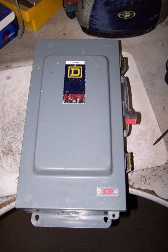 SQUARE D 200 AMP NON-FUSED SAFETY SWITCH 600 VAC 75 HP HU363A