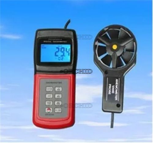 Anemometer,Air Flow Speed Temperature Meter w/ Software