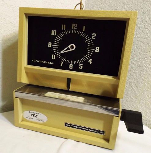Cincinnati Time Clock Job Recorder Model E0100230SS WORKS GREAT - NICE w/Key