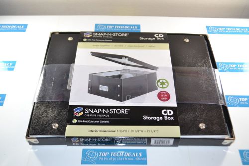 SNAP-N-STORE SNS01658 CD DOUBLE WIDE STORAGE BOX - BLACK