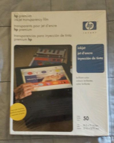HP Premium InkJet Transparency Film 50 Sheets New Sealed (C3834A)