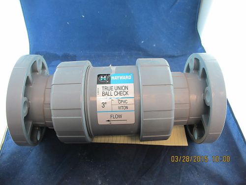 3&#034; ball check valve hayward true union cpvc lb319 viton tc2300se socket for sale