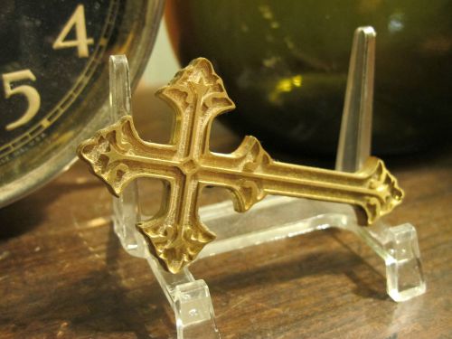 Small brass cross bible bookbinding press tool stamp embossing die letterpress for sale