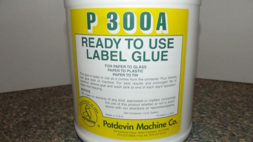 Potdevin ready to use label glue P300A 1 gallon  P 300 A
