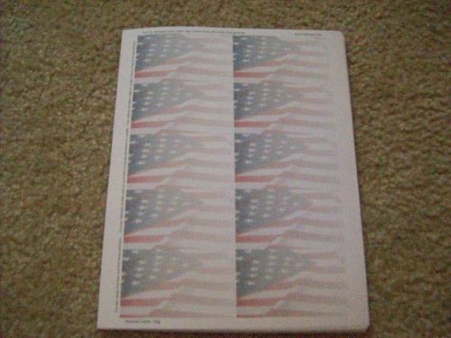 American Flag Business Card Pages (21 pages With 12 on Each)