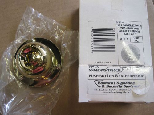 Edwards 653-EDWS-1786CB Brass Weatherproof Push Button New In Box