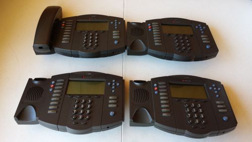 Lot of 4 POLYCOM SOUNDPOINT IP 501 SIP OFFICE PHONE  2201-11501-001 (1) handset