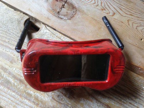 Vintage Jackson Products Unigoggles Welding Goggles Steampunk Marbled Redwood