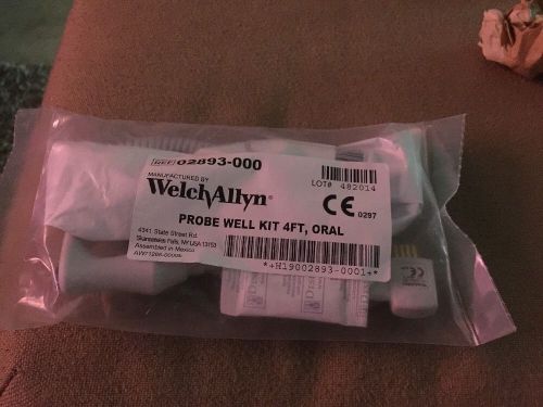 WELCH ALLYN #02893-000 PROBE WELL KIT WITH 4&#039; ORAL PROBE--NEW IN SEALED POUCH