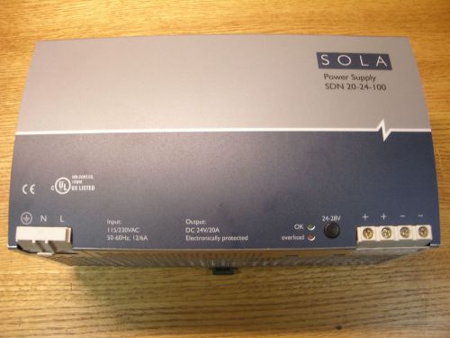 SOLA/HEVI-DUTY SDN20-24-100 POWER SUPPLY SDN2024100