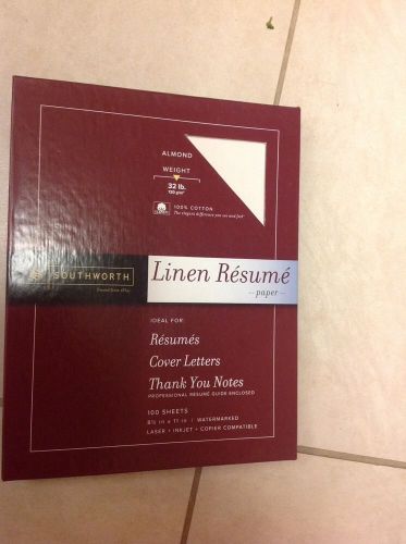 Linen Resume Paper - Almond Colored NIB
