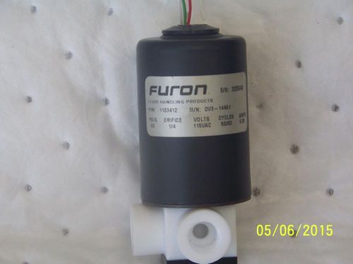 Furon m/n# 144a1 dvx solenoid valve, electrically actuated, 3-way for sale