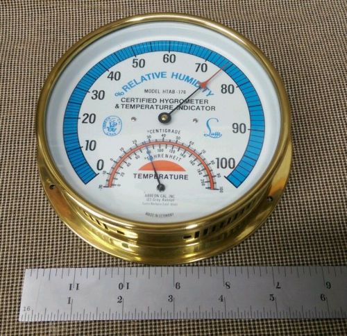 ABBEON  HTAB-176 Certified Hygrometer &amp; Temperature Indicator   6&#034; Diameter
