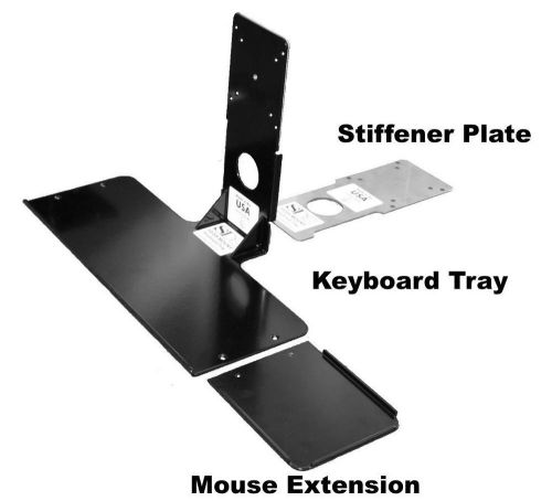 Keyboard Tray VESA Mouse Kit Tray,Mouse Extension and Stiffener plate