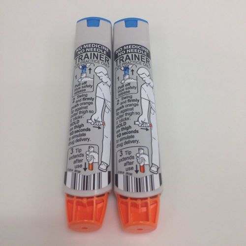 Two 2 EPIPEN EPI PEN REUSEABLE TRAINER CPR FIRST AID TRAINING DEVICE Free Ship