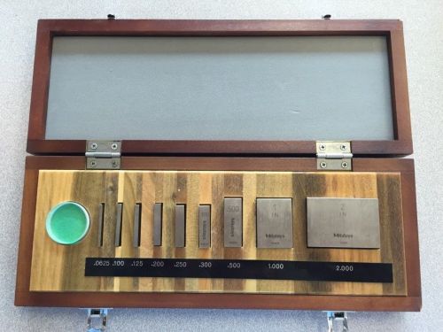Gauge block set by mitutoyo 516-930 be1-9-2 for sale