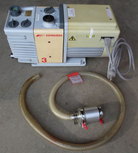 BOC Edwards RV3 Rotary Vane Dual Stage Vacuum Pump &amp; SS Filter Tested Works!