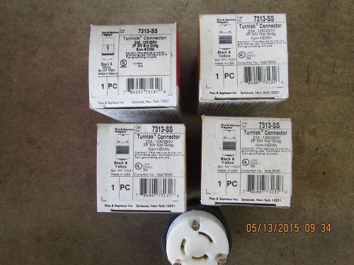 PASS &amp; SEYMOUR LEGRAND 7313-SS TURNLOK 3-WIRE 20A 125/250 3P Connector