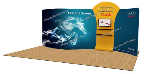 Trade show A9 Display booth package S 20ft (TV stand, Display shelves, Kiosk)