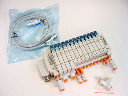 New smc manifold block with cable  x2 sy5100-5u1 x7 sy5a00-5u1 x4 sy5400-5u1!! for sale