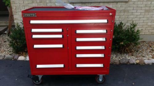 New proto j464542-10rd rolling cabinet 45 x 21 x 42 inch pickup tool box storage for sale