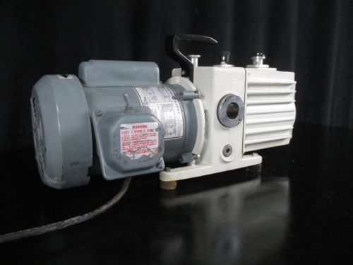 LEYBOLD TRIVAC D4A Vacuum Pump w/ GE 5KC36PN435AX AC Motor Thermally Protected